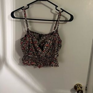 Floral cropped blouse